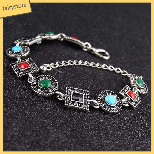 Vòng Tay Resin Mặt Vuông Khắc Họa Tiết Phong Cách Boho Cổ Tích 1 [Fairy1] Cho Nữ
