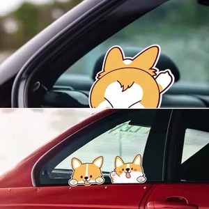 Hl Miếng Dán Trang Trí Nắp Bình Xăng Xe Hơi / Mô Tô Hình Chú Chó Corgi Dễ Thương