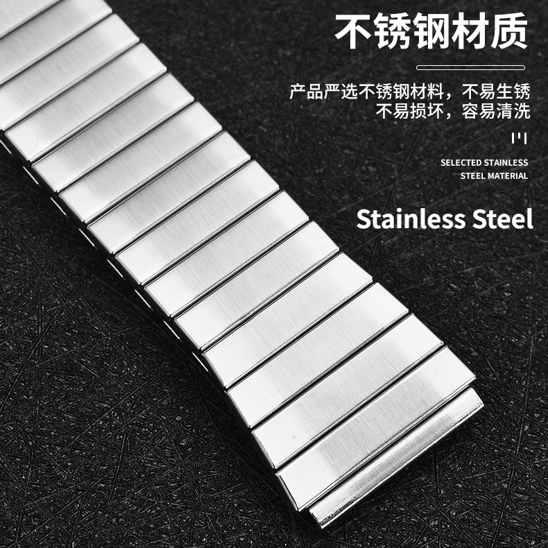 Dây Đeo Thay Thế 18mm Bằng Thép Không Gỉ Đánh Bóng Cho Đồng Hồ Thông Minh
