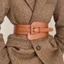 OUSXA Thắt Lưng Giảm Béo Thời Trang Da PU Phụ Kiện Trang Phục Áo Len Overcoat Body Cummerbunds