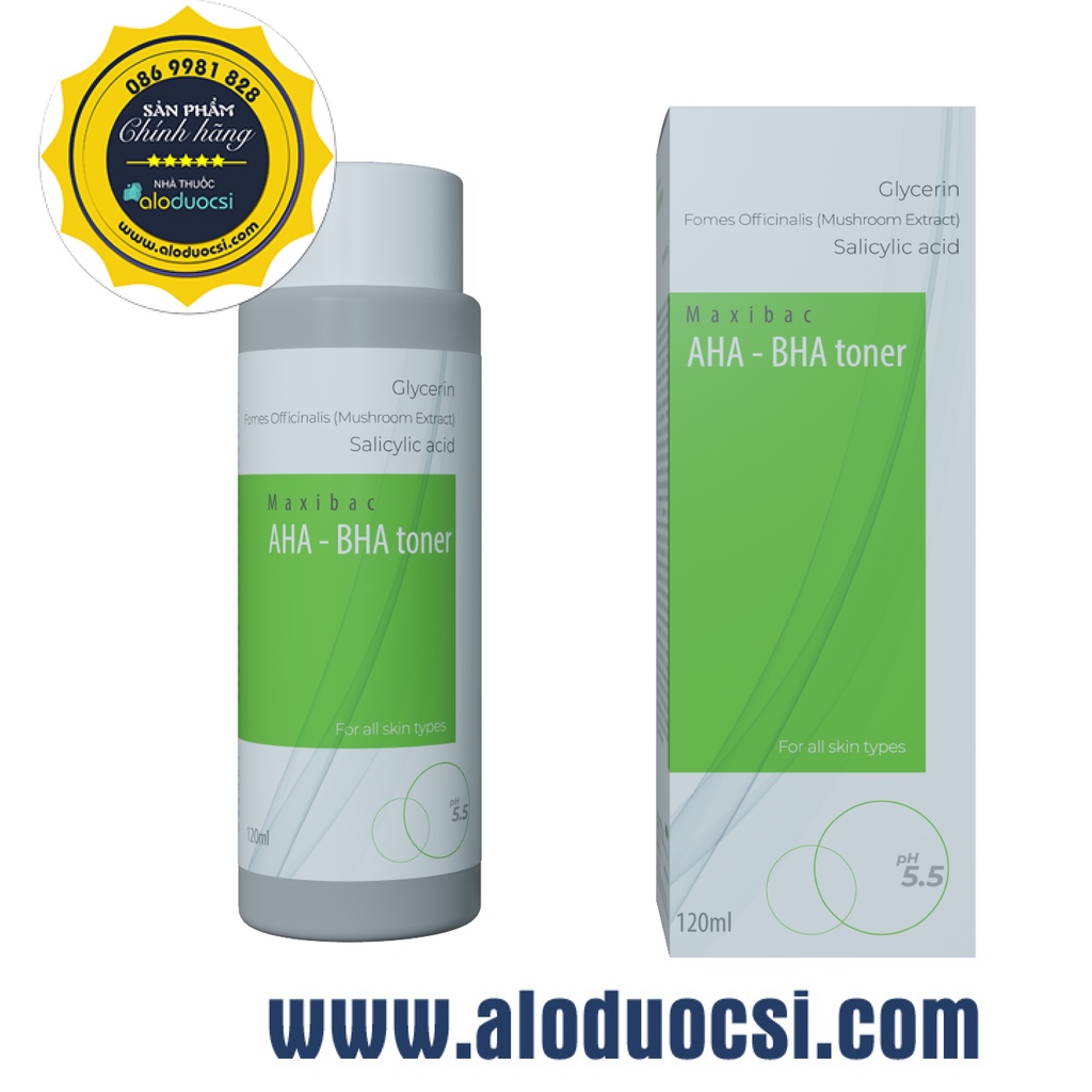 Maxibac AHA-BHA Toner chai 120ml | Shopee Việt Nam