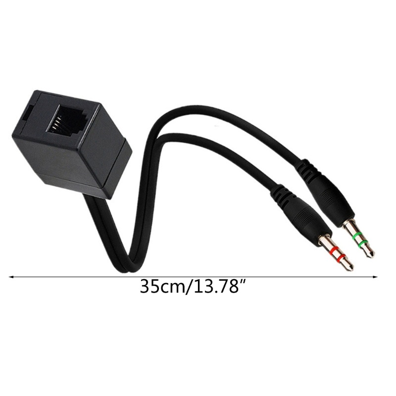 Đầu Chuyển Đổi RJ9 Sang 3 5mm Chuyên Dụng Cho Tai Nghe Máy Tính
