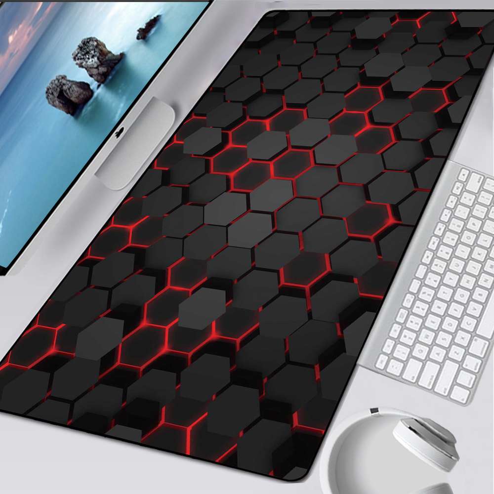 Hình Học Phụ Kiện Chơi Game MousePad Có Thể Giặt Cao Su Máy Tính Laptop Game Thủ Mở Rộng XXL Deskmat Chống Trơn Trượt Anime Lớn Chuột Pad