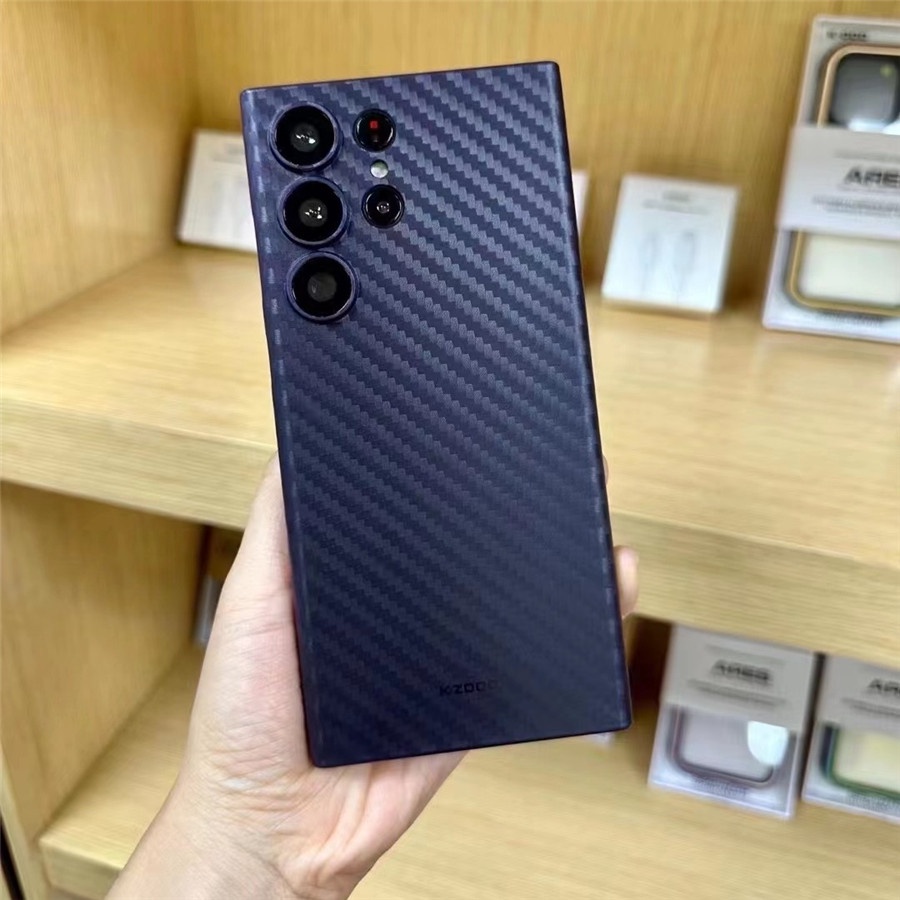 Ốp lưng PP mờ sợi Carbon siêu mỏng & mỏng KDOO cho Samsung S25 Ultra S24 Ultra S24 + Galaxy S23 UltraS23 + / S23 Vỏ Samsung siêu mờ chống trầy xước