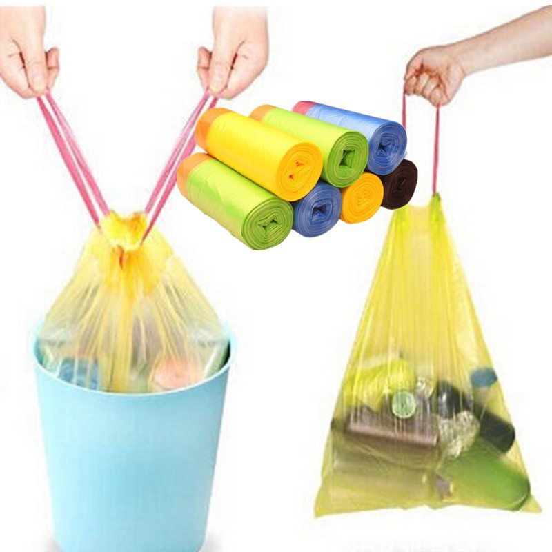 Túi Đựng Rác Tự Phân Huỷ Có Dây Rút Tiện Lợi Kích Thước 45*50cm (15 túi ...