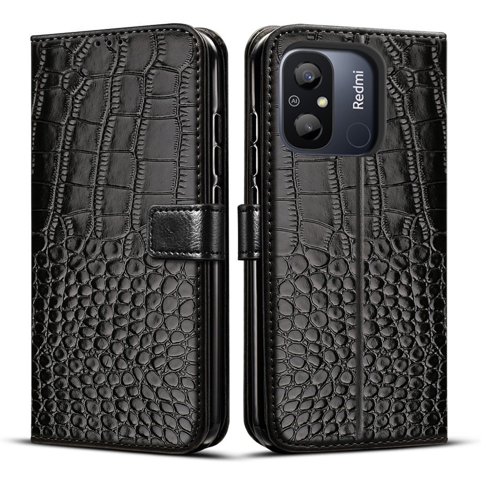 Bao Da Điện Thoại Dạng Ví Nắp Lật Có Ngăn Đựng Thẻ Và Giá Đỡ Cho Xiaomi Redmi 12C case 6.71 inch Redmi 12C Redmi 12C