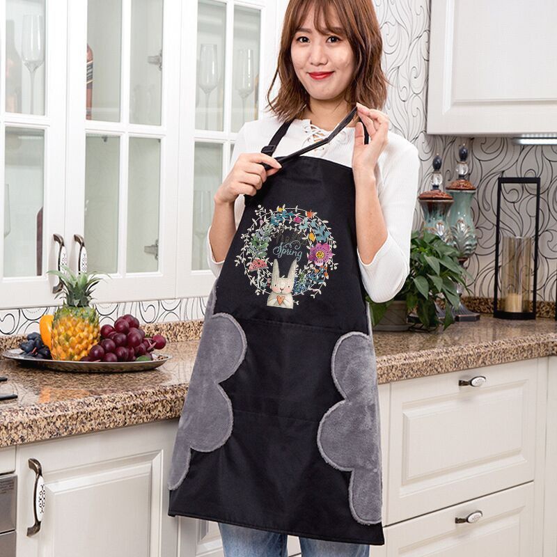 [Mã LIFEXANH03 giảm 10% đơn 500K] Tạp dề họa tiết thỏ dễ thương hàng dày chuẩn