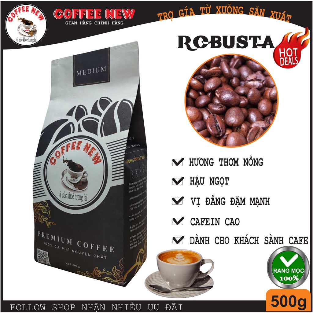 Cafe PREMIUM ROBUSTA - Rang Mộc - Pha Phin, Pha Máy - Thơm Nồng, Gu Đậm ...