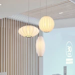 Đèn chùm bóng vải Đèn trần treo phong cách Nhật Bản Đèn chiếu sáng cho nhà hàng, nhà bếp, phòng khách, nhà trà — ảnh 6