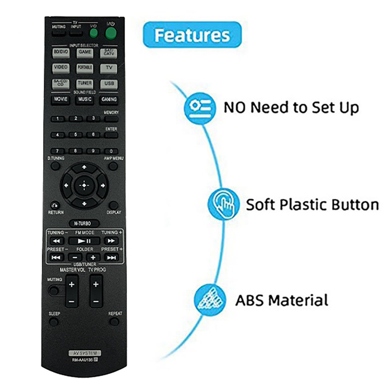 -AAU135 Điều khiển từ xa STR-KM3 STR-KM5 AAU136 -MSP7M Thay thế điều khiển từ xa (R F C V)