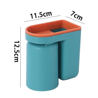Kệ Nhà Tắm  Giá Đựng Cốc Và Bàn Chải Đánh Răng kèm 1 ly -  Khay kệ gài