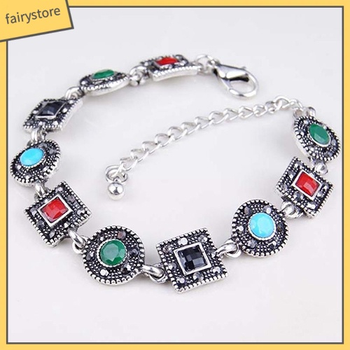 Vòng Tay Resin Mặt Vuông Khắc Họa Tiết Phong Cách Boho Cổ Tích 1 [Fairy1] Cho Nữ