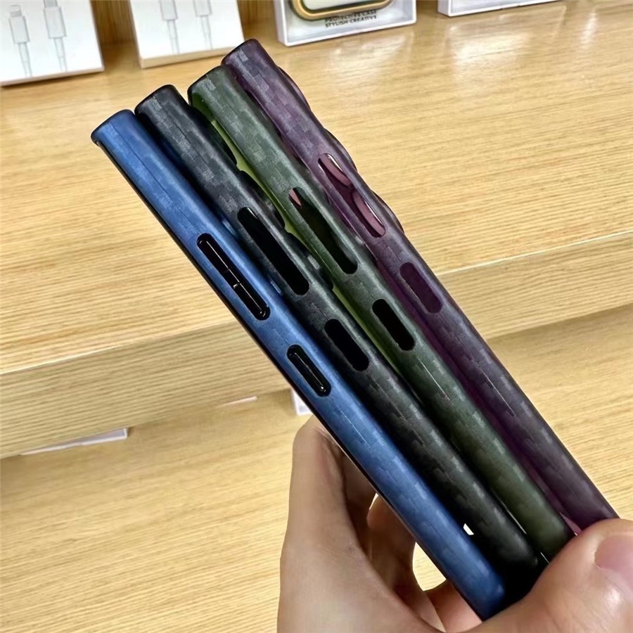 Ốp lưng PP mờ sợi Carbon siêu mỏng & mỏng KDOO cho Samsung S25 Ultra S24 Ultra S24 + Galaxy S23 UltraS23 + / S23 Vỏ Samsung siêu mờ chống trầy xước