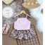 set áo 2 dây nơ to kèm quần váy xòe hot tream hãng h&b kids 10-19kg, bộ 2 dây kèm quần váy bé gái