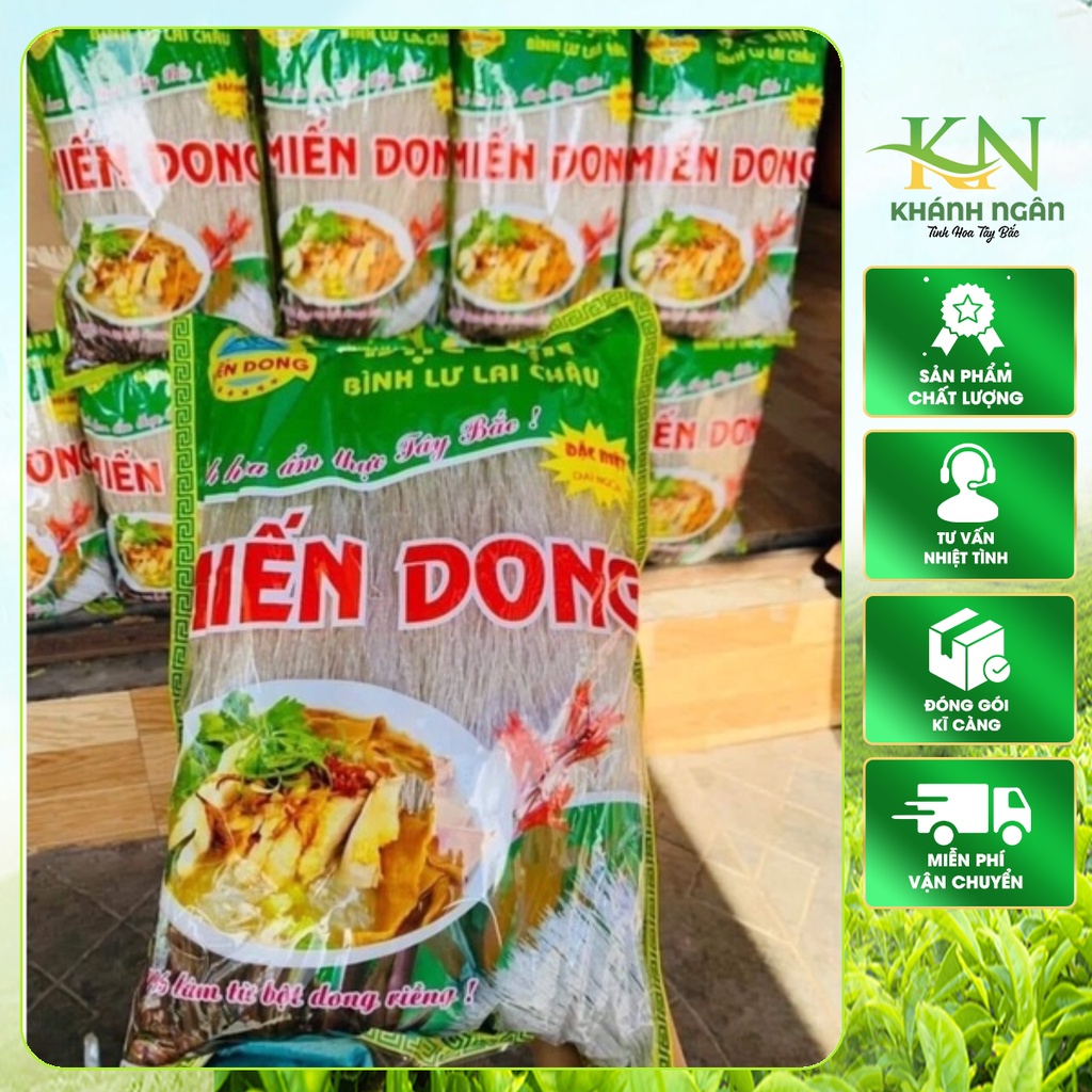 Miến Dong Bình Lư Lai Châu( miến dong không chất tẩy ,100% từ củ dong không pha tạp,sợi miến dai không bở)1kg