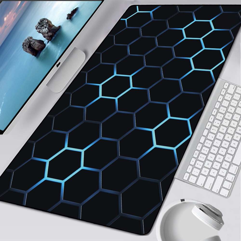 Hình Học Phụ Kiện Chơi Game MousePad Có Thể Giặt Cao Su Máy Tính Laptop Game Thủ Mở Rộng XXL Deskmat Chống Trơn Trượt Anime Lớn Chuột Pad