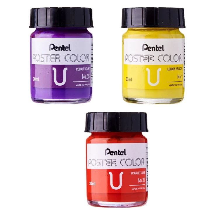 [Màu Lẻ] Màu Poster Pentel WPU – Màu Vẽ Pentel 30ml Tươi Sáng, Dễ Pha Chồng Màu, Vẽ Đa Chất Liệu