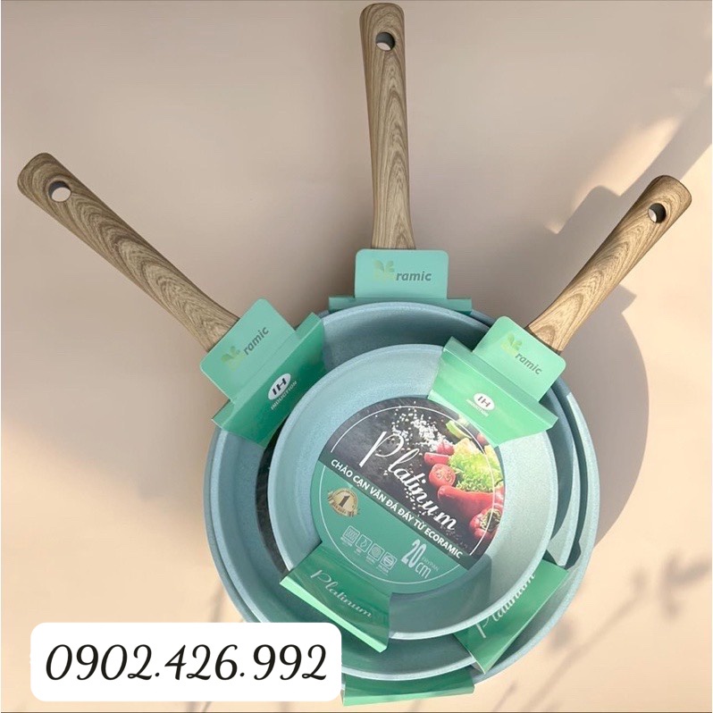 Chảo Vân Đá Chống Dính Cao Cấp Xanh Ngọc Size 20CM,…