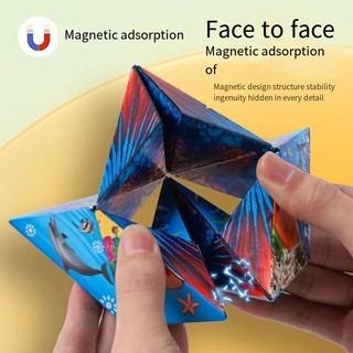 Đồ Chơi Khối Rubik Ma Thuật 3D Từ Tính Hình Học / Khủng Long / Đại Dương / Không Gian Rèn Luyện Trí Não Cho Bé