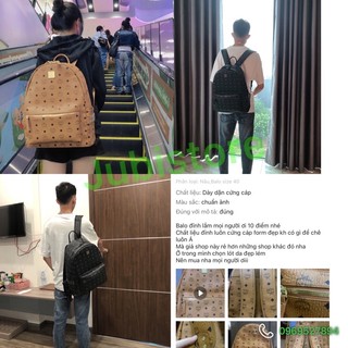 [jubistore] Balo đi học, đi làm size 40, balo thời trang nam nữ mc size 40 đựng vừa A4, laptop kèm móc khoá, ví mini