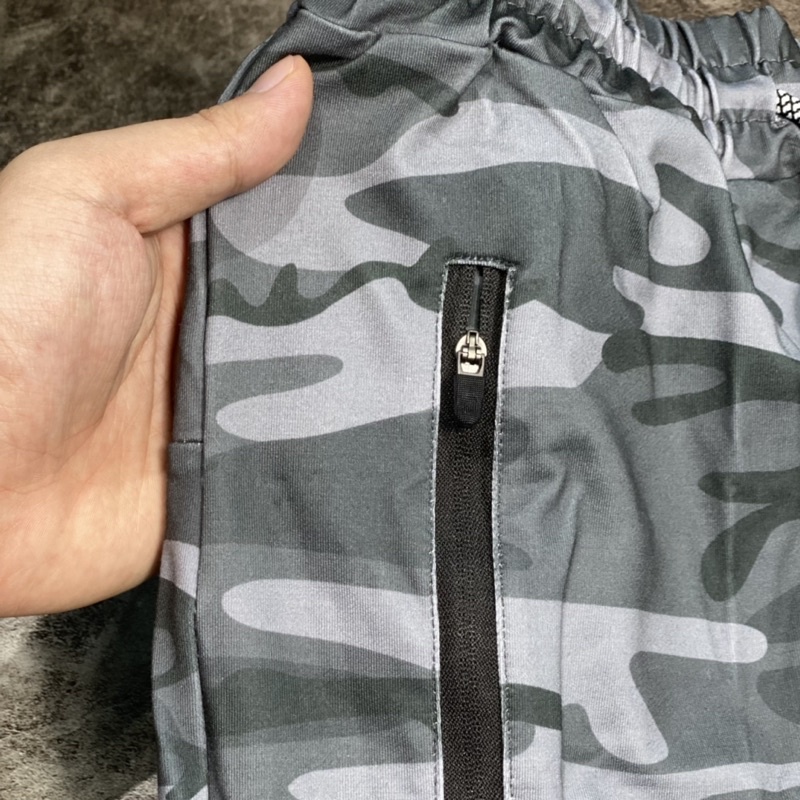 Quần Jogger Thể Thao Camo Cao Cấp,Có Túi Khoá,Có Ngăn Treo Khăn Tập,Chất Da Cá Co dãn 4 Chiều GB126