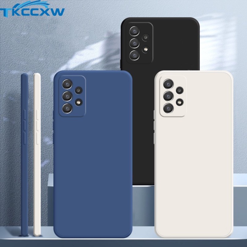 Ốp Điện Thoại TPU Dẻo Vuông Màu Kẹo Ngọt Tươi Tắn Đơn Giản Cho Samsung Galaxy A14 A04e A54 A34 A04 A04S M13 5G