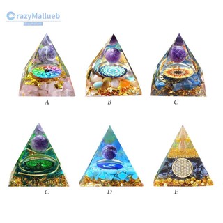 Máy Phát Điện Kim Tự Tháp Thạch Anh Tím Peridot Hỗ Trợ Chữa Bệnh Bằng Năng Lượng Orgonite
