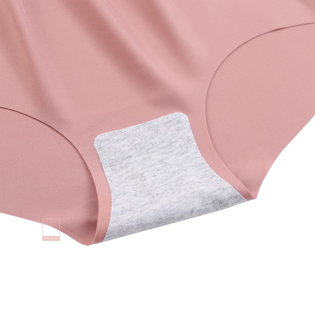 Ảnh Quần lót nữ su đúc cắt viền màu trơn đáy hai lớp cotton, không đường may BOM SISTER MUQ0310 4