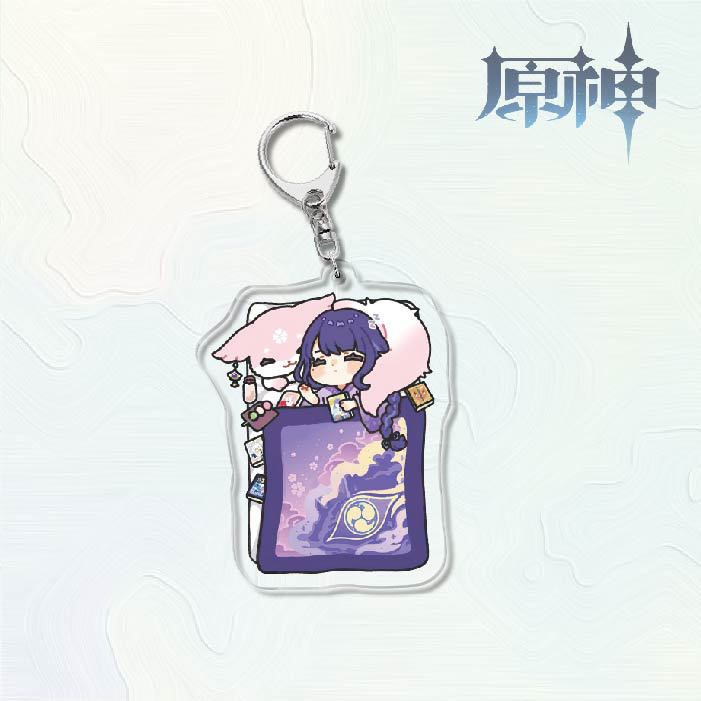 Genshin Tác Động Raiden Shogun Kaeya Hutao Hoạt Hình Ngoại Vi Acrylic Móc Khóa Mặt Dây Chuyền Acrylic Móc Khóa schoolbag Mặt Dây Chuyền Trang Trí Quà Tặng