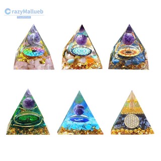 Máy Phát Điện Kim Tự Tháp Thạch Anh Tím Peridot Hỗ Trợ Chữa Bệnh Bằng Năng Lượng Orgonite