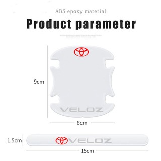 Miếng Dán Bảo Vệ Tay Nắm Cửa Trong Suốt Chống Trầy Xước Cho Xe Hơi Toyota Veloz
