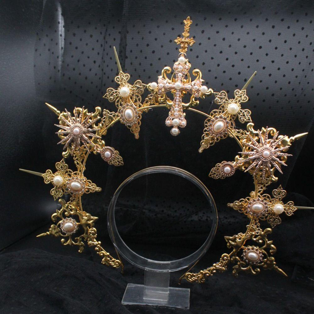 TRACEILLOIAN DIY Crown Chất Liệu Bộ Dụng Cụ Nữ Cô Gái Vàng Bạc Handmade Mũ Cưới
