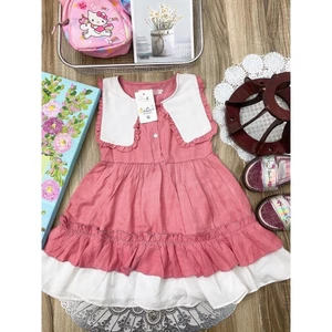 váy đũi tơ mềm cho bé gái size nhỡ 12-23kg, đầm bé gái dáng 3 lỗ dễ thương, đầm đũi cho bé gái