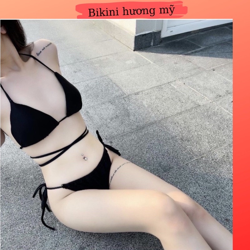 BiKiNi 2 mảnh tam giác basic dây dài tự do tạo kiểu full màu [Bộ Sưu Tập Bikini]