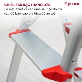 Thang nhôm gấp chữ A FUJIHOME DL-206 3-4-5-6 bậc gọn nhẹ chắc chắn - Bảo hành điện tử toàn quốc