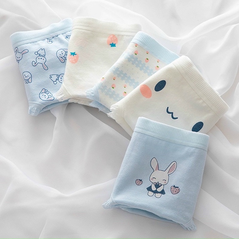 QUẦN LÓT CUTE COTTON THỎ DÂU XANH 8015