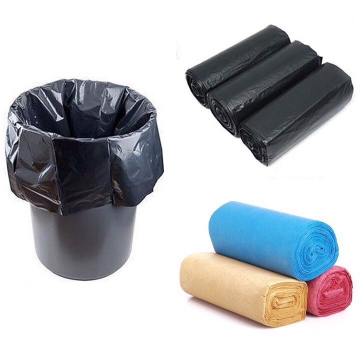 Sét 3 cuộn túi đựng rác phân huỷ nặng 1kg size 55x65cm