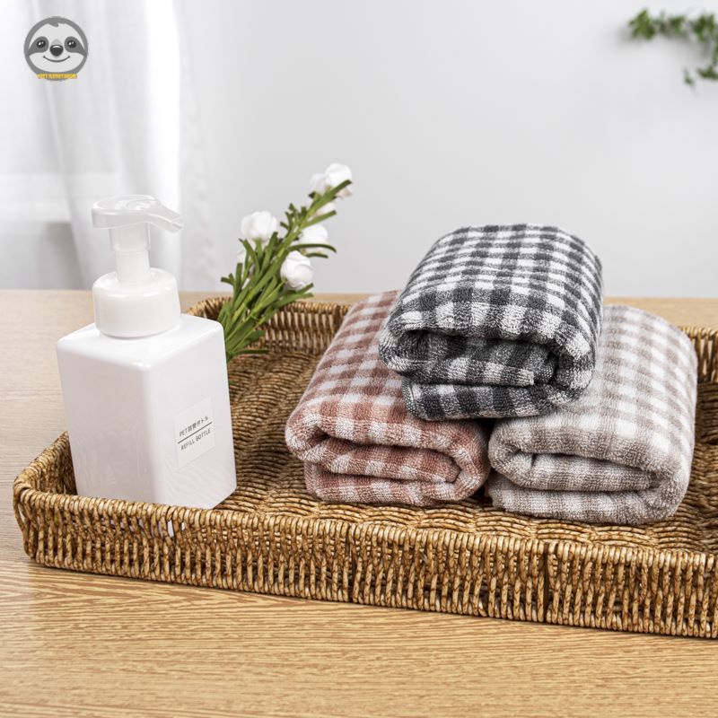 Phong Cách Nhật Bản muji Phong Cách / Khăn Bông Kẻ Sọc / Khăn Kẻ Sọc Dày / Khăn Mặt Mềm Mại Thấm Hút Nước Cho Gia Đình / Phòng