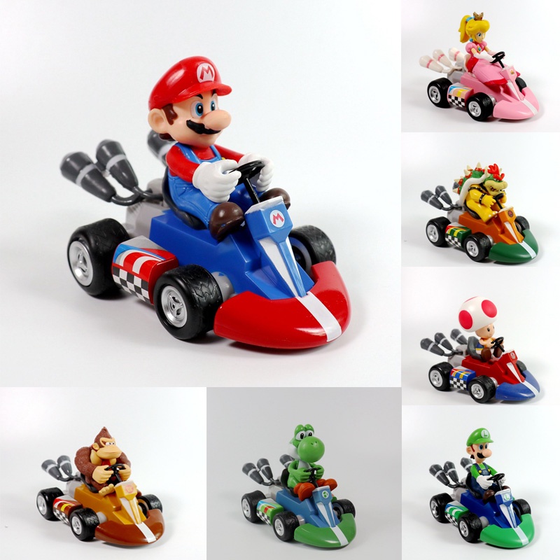 Super Mario Yoshi Toad Kart Công Chúa Đào Kéo Lại Hình Đồ Chơi Ô Tô Người Hâm Mộ Trò Chơi Bộ Sưu Tập Mô Hình Trẻ Em Bé Người Lớn Sinh Nhật Xmas