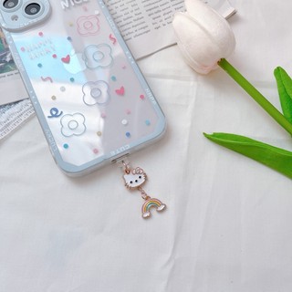 Nút Cắm Chống Bụi Cho Cổng Sạc Điện Thoại Di Động diy Hình Thỏ / Mèo / Cầu Vồng / Hoa Chống Bụi