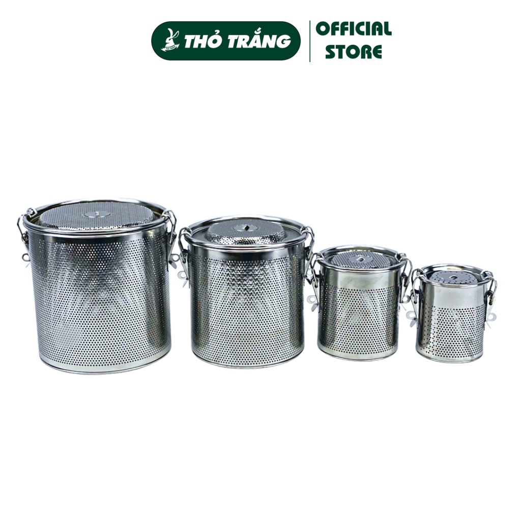 Giỏ đựng gia vị, giỏ lọc gia vị nhúng nồi phở nước lèo inox cao cấp 304 không gỉ đủ size 8 10 12 14 16 18