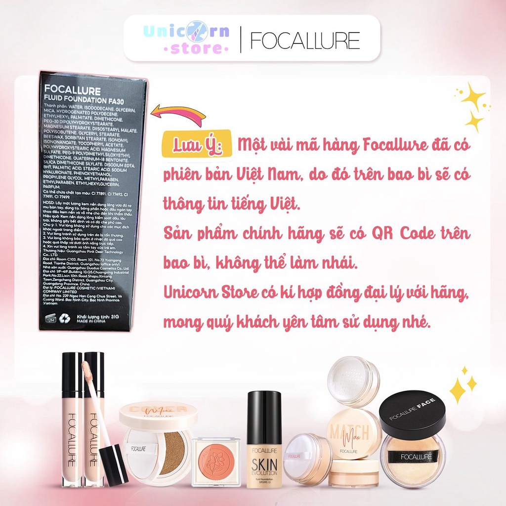 Phấn Nước BB Kiềm Dầu, Dưỡng Ẩm Lên Màu Mịn Cho Da Đẹp Tự Nhiên Focallure Covermax Longlasting Cushion Foundation FA162