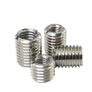 Bộ Chuyển Đổi Vít Tay Kẻ Sọc Đai Ốc Thép Không Gỉ 304 Tự Bắt Vít Tay Phẳng Khe Cắm Chủ Đề Vỏ Ống Lót Bên Trong Bên Ngoài Chủ Đề Đai Ốc Sel