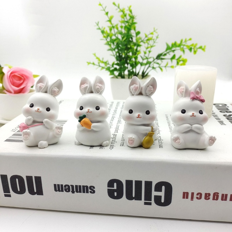Khuôn Silicon Làm Đồ Trang Trí DIY Hình Thỏ Dễ Thương