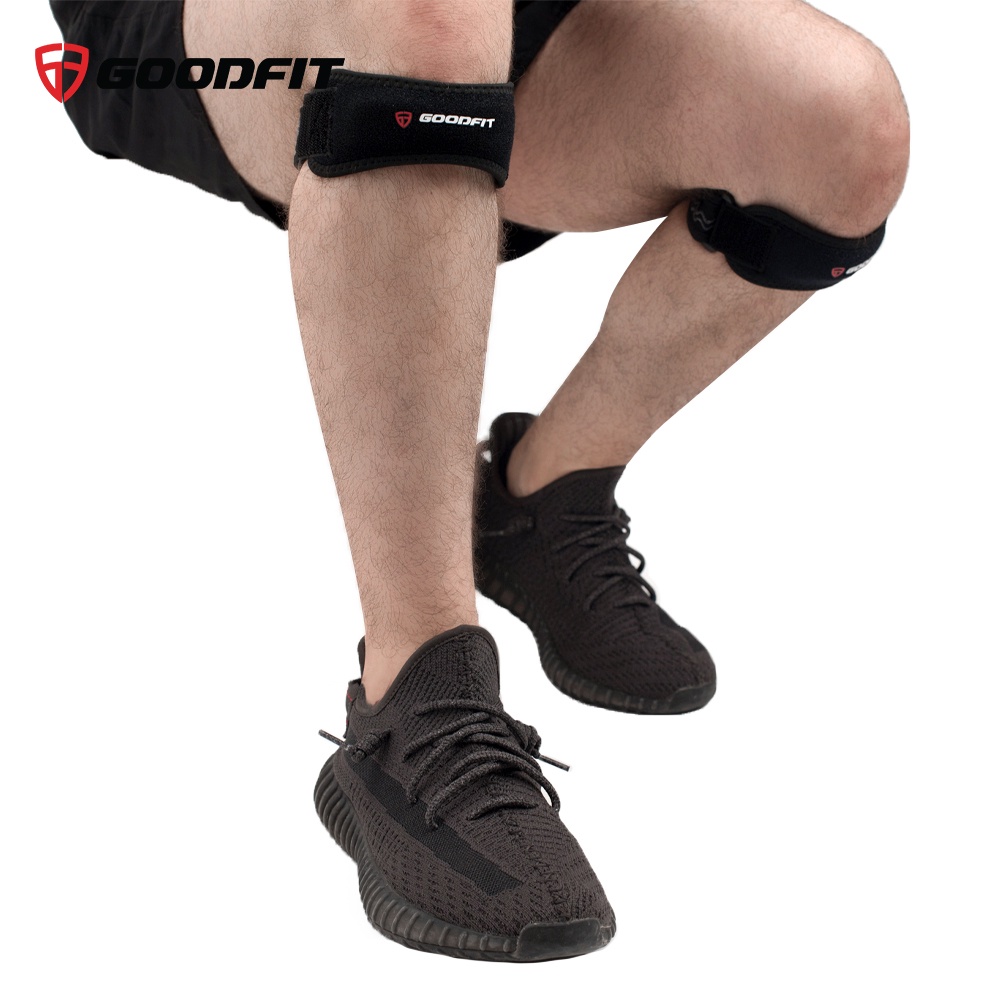 Bó gối thể thao cao cấp GoodFit GF516K với đệm bảo vệ dày dặn, silicone chống trượt tốt