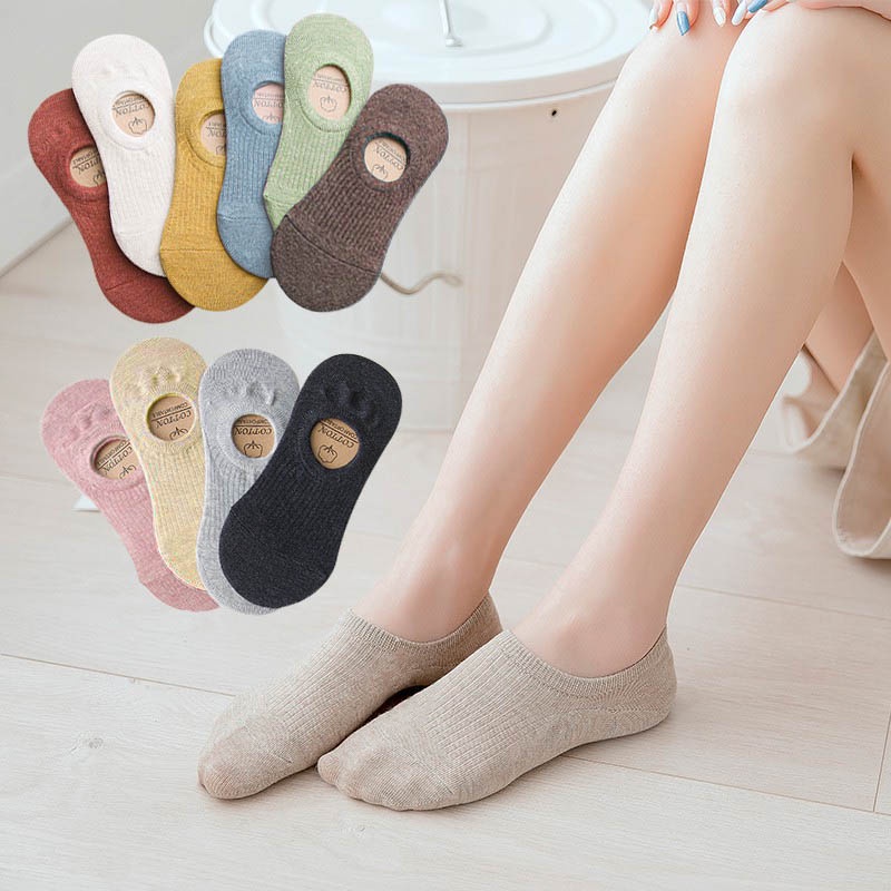 Tất vớ nữ cổ lười, chất liệu cotton phong cách basic Hàn Quốc - Ekiu Shop