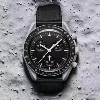 Đồng hồ nam Chất lượng cao Bioceramic Planet Moon Watch Chức năng đầy đủ Đồng hồ chuyển động Quarz Chronograph Đồng hồ đeo tay Dây da phát sáng chống nước Đồng hồ đeo tay có hộp