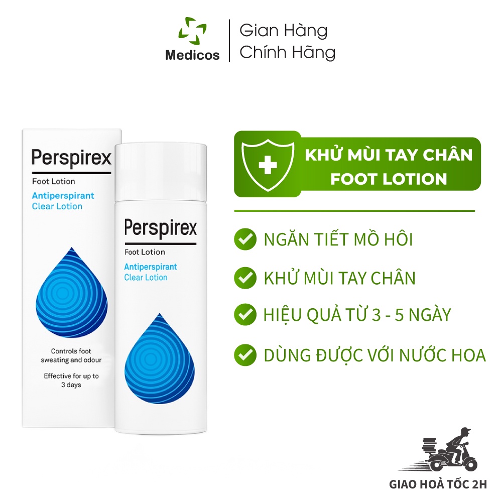 Dung Dịch Khử Mùi & Mồ Hôi Tay Chân Perspirex Lotion Antiperspirant