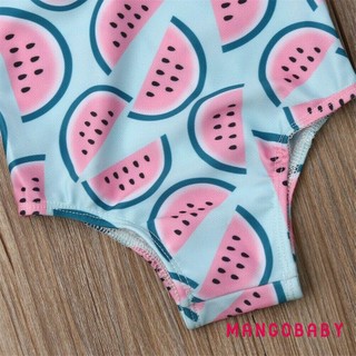 Mg-baby Bé Gái Đồ Bơi Một Mảnh Hoa Ruffle Cổ Dưa Hấu In Hình Đồ Bơi Lưng Bikini