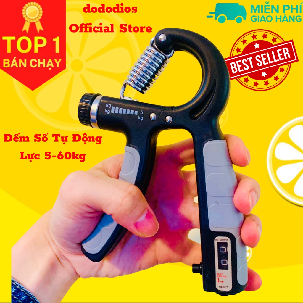 Ảnh Kìm Bóp Tay, Kìm Tập Cơ Tay, Dụng Cụ Tập Gym Tại Nhà Điều Chỉnh Lực Có Đếm 10-60kg - Chính Hãng Dododios 1